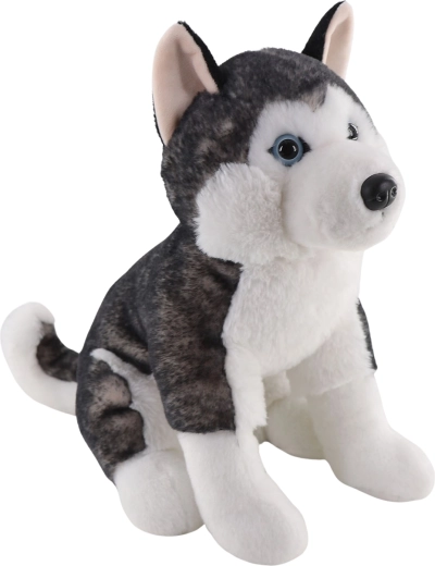 Husky de pluș așezat 25 cm