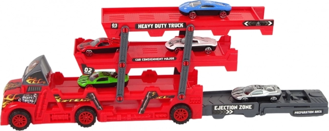 Camion de marfă cu rampă detașabilă și lansator