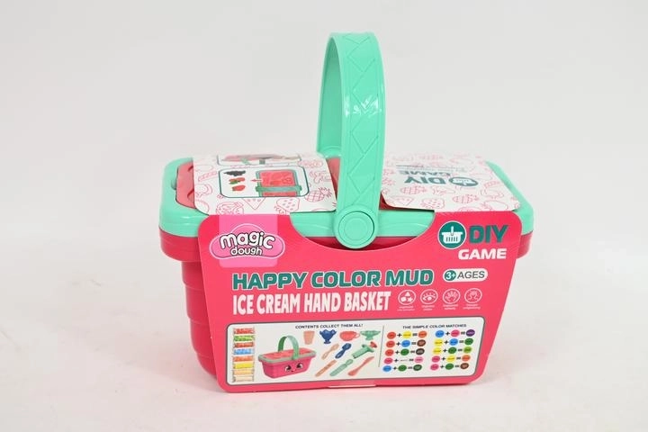 Plastilină Ciastolina în coșuleț roz cu forme