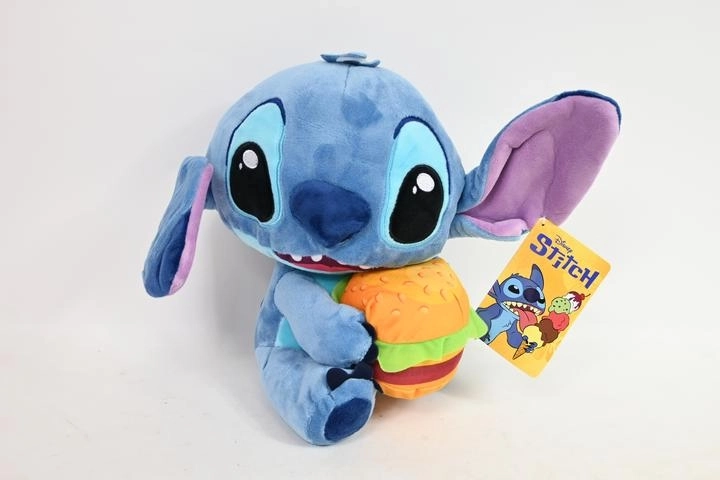Jucărie de pluș Disney Stitch cu burger 25 cm
