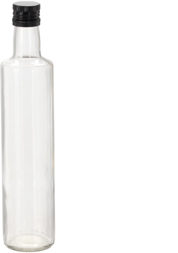 Sticlă din sticlă Dorica 500 ml cu capac alb cu filet 31,5 mm (8 buc.)
