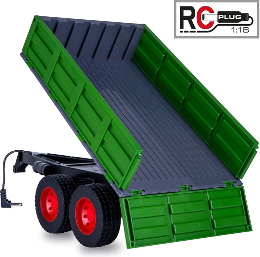 Remorcă basculantă JAMARA pentru tractor RC 1:16, verde închis