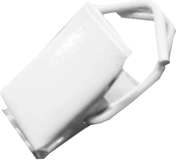 Clemă metalică pentru perdele, albă (25 buc.)