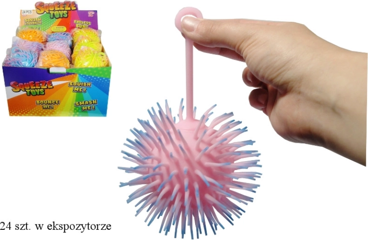 minge din cauciuc luminoasă arici cu inel