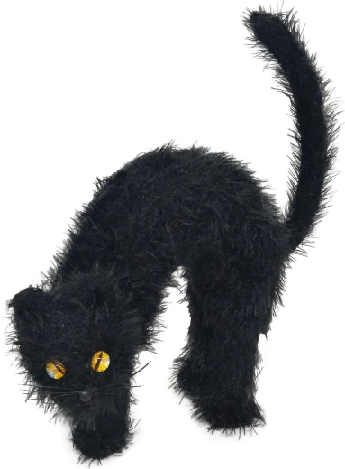 Decorațiune pentru petrecere, motan negru, 22 cm