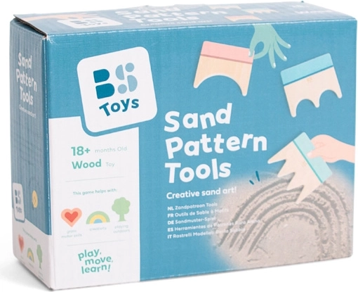 Unelte din lemn pentru crearea modelelor în nisip - 3 buc
