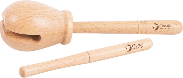 Woodblock ritmic din lemn CLASSIC WORLD EDU