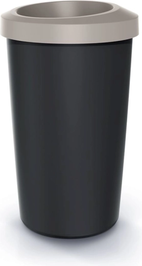 Coș de gunoi Compacta R Drop 35 l – plastic reciclat, capac maro deschis