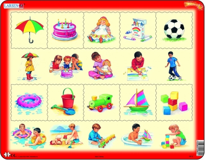 Puzzle LARSEN: Ce se potrivește cu ce? 10 piese