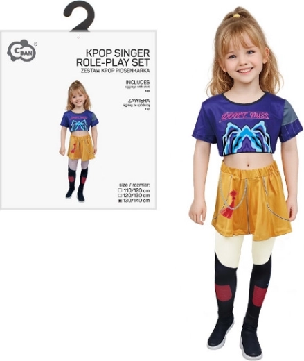 Costum pentru copii K-pop, cântăreața Mira 130/140 cm