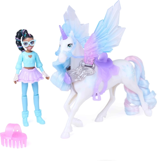 Unicorn Academy aripi magice Glacier și Layla 11 cm