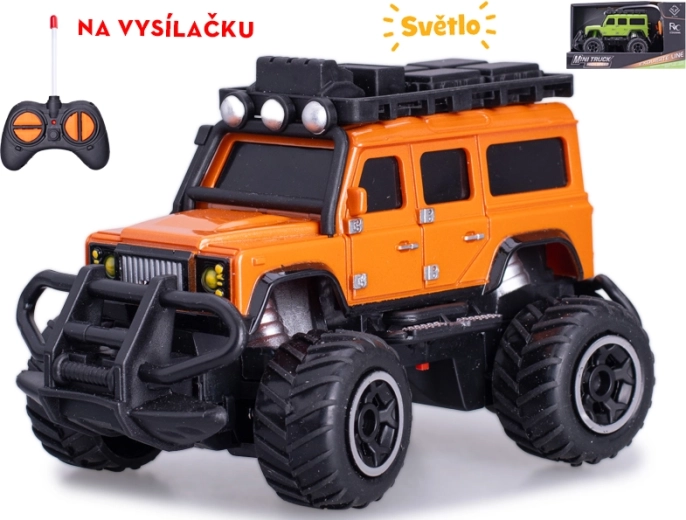 Mașină RC off-road 1:43 cu lumini, 27 MHz, 14 cm