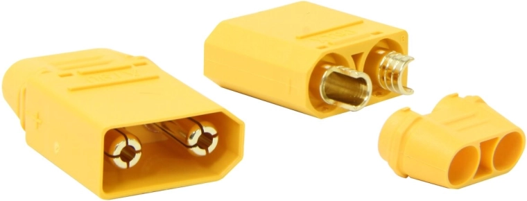 Conector de mare intensitate JAMARA XT90 cu capace de izolare, pereche