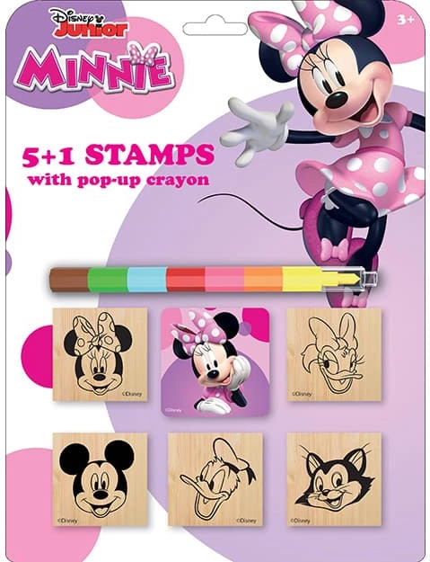 Ștampile 5+1 cu creion cerat MINNIE