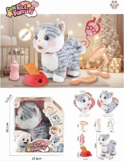 Motanul de pluș Bonifac pe baterii