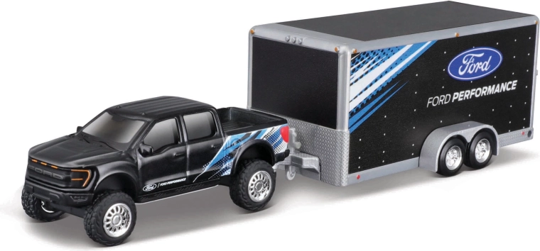 Maisto Ford F-150 SVT Raptor cu remorcă 1:64