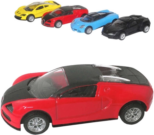 Mașinuță sport metalică cu mecanism de recul 11 cm - 1 bucată