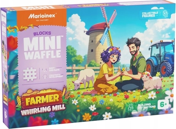 Marioinex Mini waffle fermă – moară de vânt (100 piese)