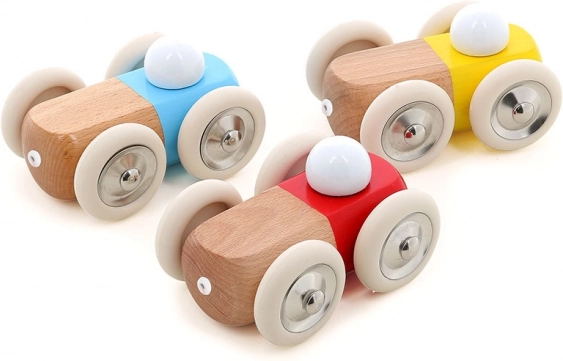 Vilac mașinuță de lemn galbenă