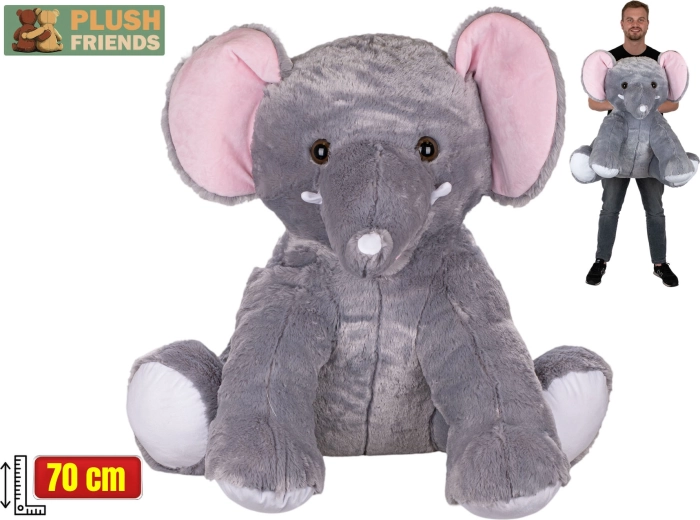 Plush Friends Elefant de pluș șezând 70 cm