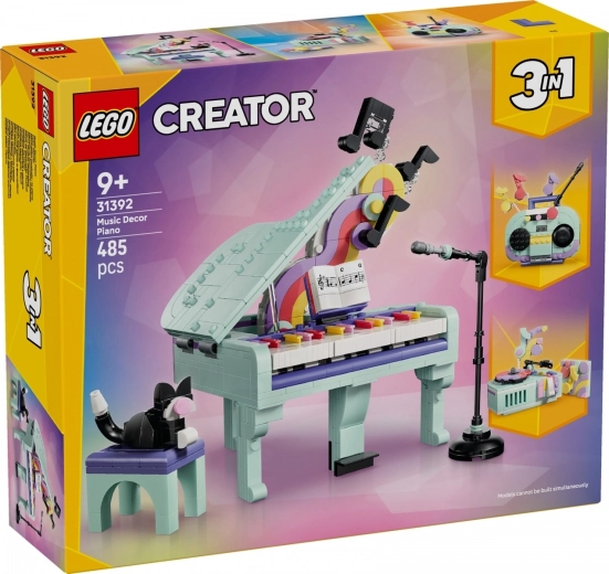 LEGO Creator 3 în 1 pian decorativ cu pisică