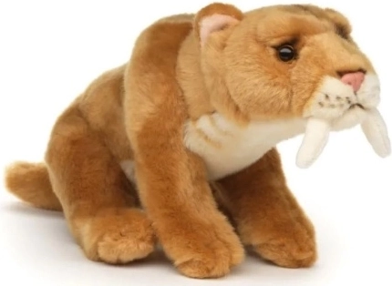 Tigru cu dinți de sabie din pluș, Eco-friendly, 25 cm
