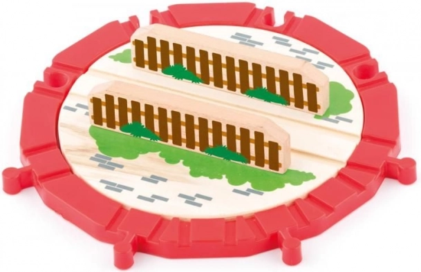 Turnantă premium mare pentru cale ferată din lemn