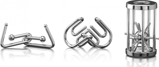 Set de 3 puzzle-uri metalice POPULAR