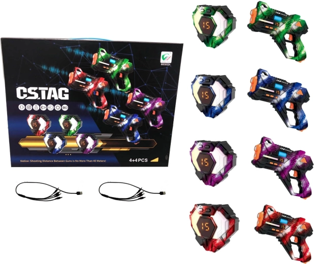 Set de pistoale laser cu veste și ținte