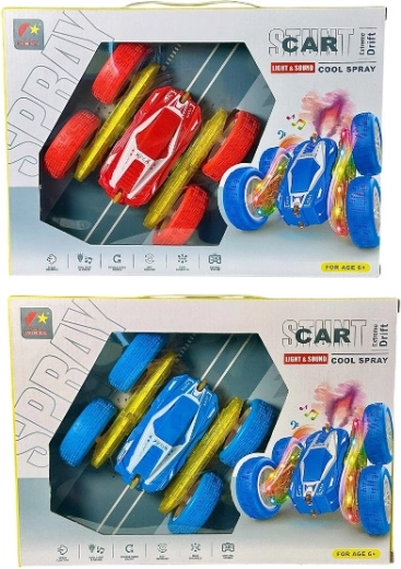 Mașină RC cascadorii cu telecomandă, lumini, sunete și încărcător