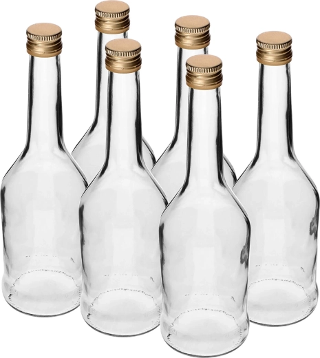 Sticlă din sticlă Napoleon 500 ml cu capac (6 buc.)