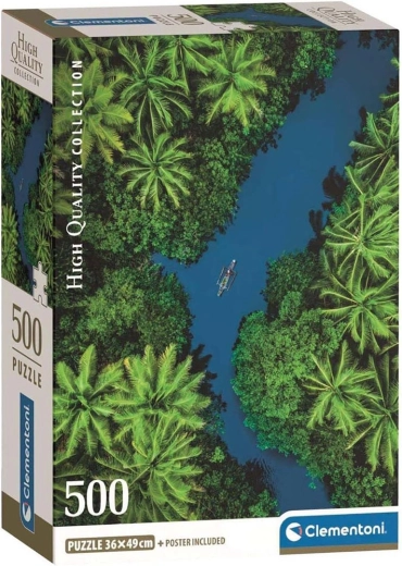 Puzzle Clementoni Râu în jungla tropicală, 500 de piese