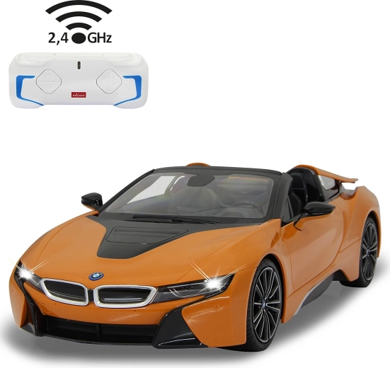 Jamara BMW i8 Roadster mașină RC 1:12 portocalie 2,4 GHz