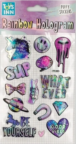 Autocolante holografice Rainbow Unicorn