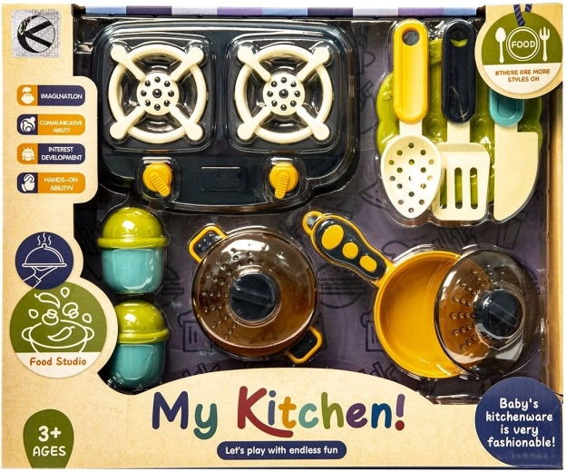 Set de bucătărie pentru copii – 10 piese - 1 bucată
