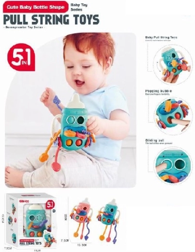 Zornăitoare senzorială în formă de sticlă pentru copii