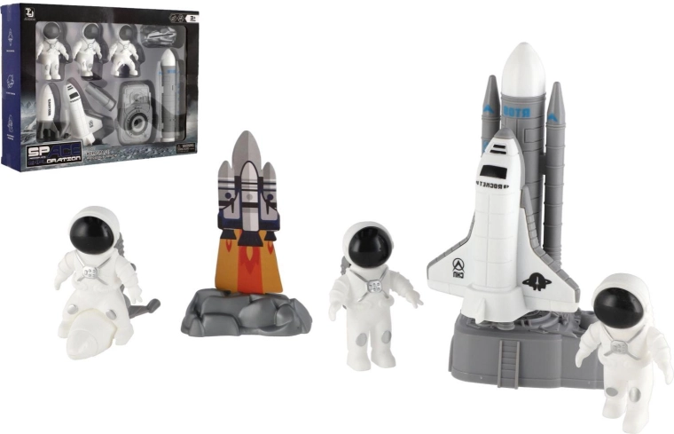 Set spațiu – astronauți și navetă spațială cu lansare, cu accesorii