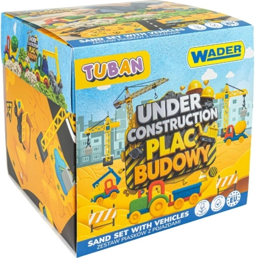 Set senzorial de construcții cu nisip kinetic și nisip Fluffy – șantier de joacă