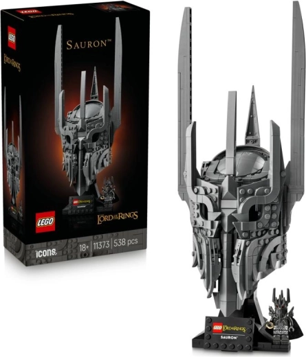 LEGO Icons Stăpânul Inelelor: Casca lui Sauron – model de colecție pentru expunere