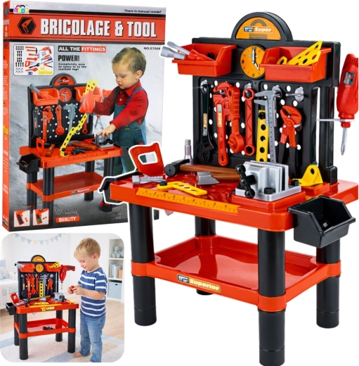 Banc de lucru pentru copii cu unelte 70 cm