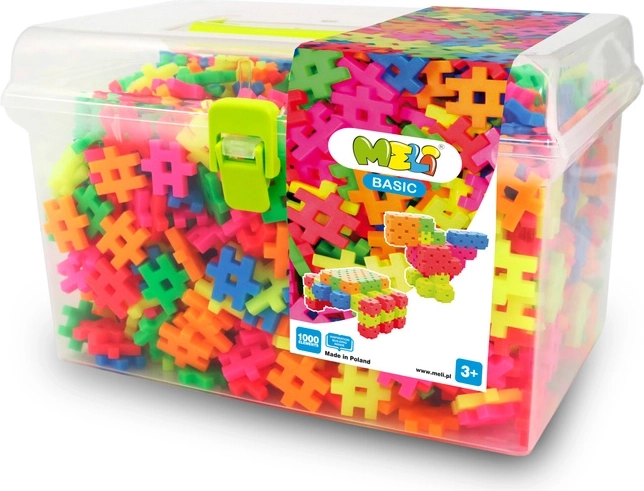 Set de construcție MELI Neon Basic Travel Box 1000 piese