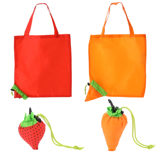 Geantă de cumpărături cu motiv fructe, poliester pliabil 42 × 45 cm