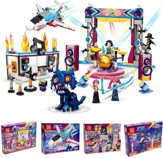 Set de construcție K‑Pop Demon Hunters 214 piese