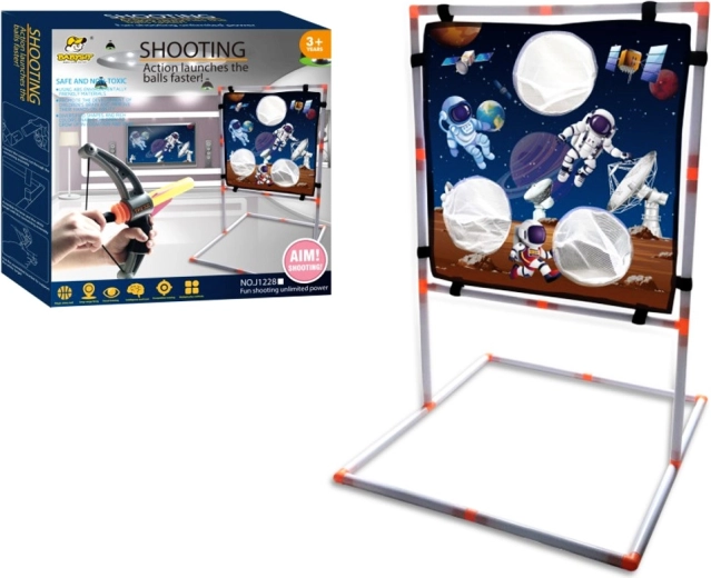 Arbaletă conică cu țintă și proiectile moi pentru copii