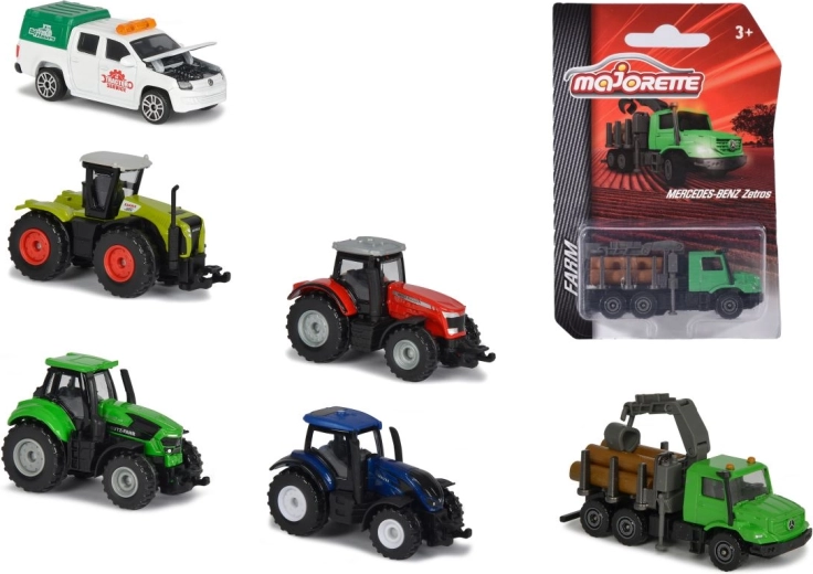 Vehicul agricol metalic Majorette de 7 cm - 1 bucată