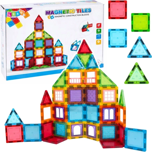 Set de construcție magnetic 3D cu 45 de piese