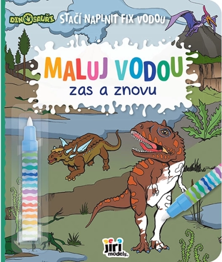 Pictează cu apă din nou și din nou – Dinozauri