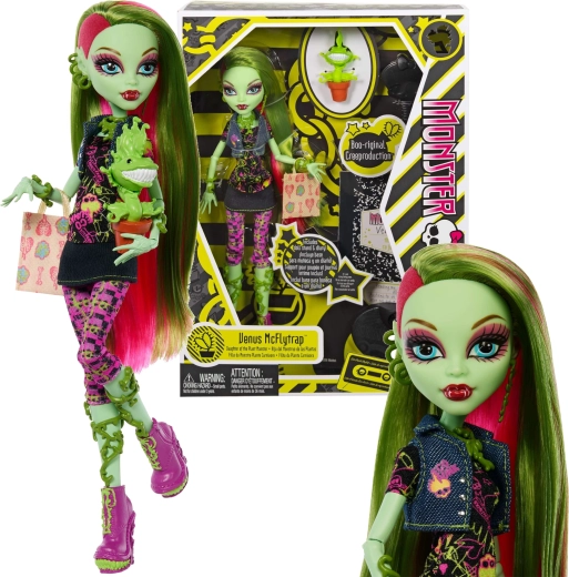 Monster High Venus McFlytrap păpușă 26 cm Creeproduction cu accesorii și animăluț