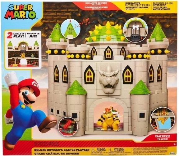 Set de joc Super Mario și Bowser cu castel cu sunete
