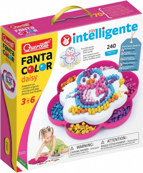 Quercetti Pixel Daisy – mozaic cu pioni de 10 mm